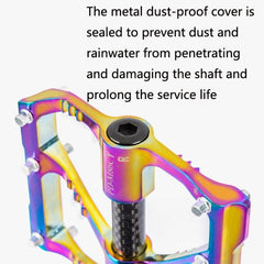 1 par de pedales coloridos para bicicleta PROMEND de aleación de aluminio CNC con rodamientos de tres pelines