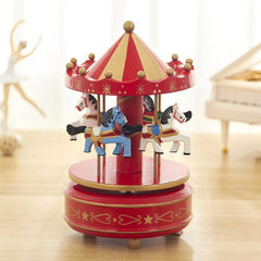 Caja de música con mecanismo de relojería Sky City Carousel, regalo de cumpleaños para parejas