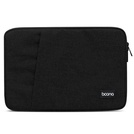 Baona Protective Laptop Sleeve for 11 to 15.6 Inch Devices - black Oxford cloth sleeve with zipper and front pocket