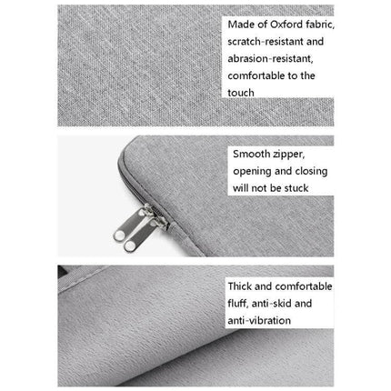Baona Protective Laptop Sleeve for 11 to 15.6 Inch Devices - grey Oxford cloth, smooth zipper, soft anti-slip interior for scratch and impact protection
