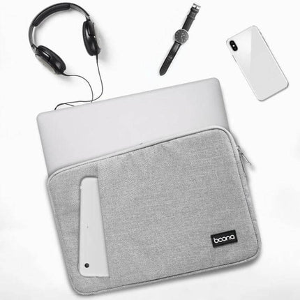 Baona Protective Laptop Sleeve for 11 to 15.6 Inch Devices gray Oxford cloth sleeve with front pocket protecting laptop for commuting