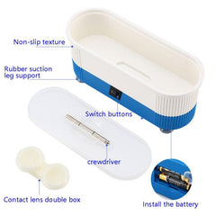 Multi-Functional Ultrasonic Cleaner for Glasses, Jewelry, Watches, and Contact Lenses