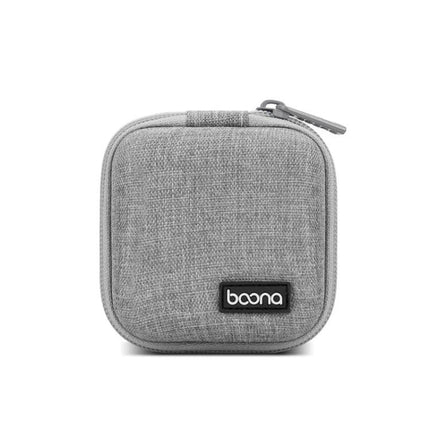 Essential Oxford EVA box for daily tech organization on the go gray compact zippered case for cables and chargers