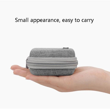 Essential Oxford EVA box for daily tech organization on the go - compact grey EVA case in hand protecting cables and chargers