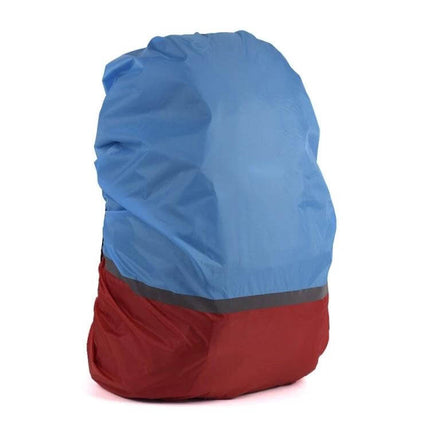 Luminous Backpack Rain Cover for Outdoor Activities, Multiple Sizes blue red waterproof polyester cover with reflective strip for cycling hiking camping
