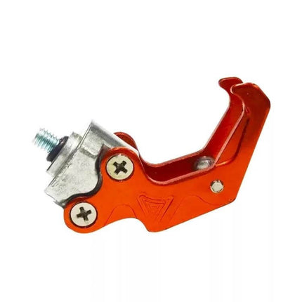 Aluminum Helmet Hook for Hanging Motorcycle Helmets - CNC‑machined bright electroplated aluminum hook for garage storage, 6.8x2 cm, 52 g