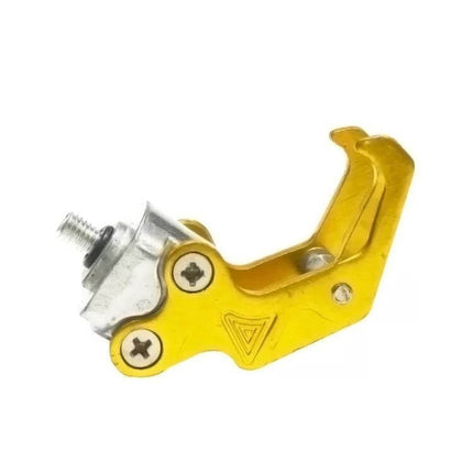Aluminum Helmet Hook for Hanging Motorcycle Helmets - CNC‑machined bright electroplated aluminum hook for garage and workshop helmet storage