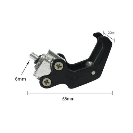 Aluminum Helmet Hook for Hanging Motorcycle Helmets CNC‑machined aluminum alloy hook 68mm length bright electroplated finish for garage storage