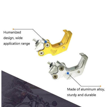 Aluminum Helmet Hook for Hanging Motorcycle Helmets – CNC‑machined aluminum alloy hook in gold and silver with electroplated finish for helmet storage