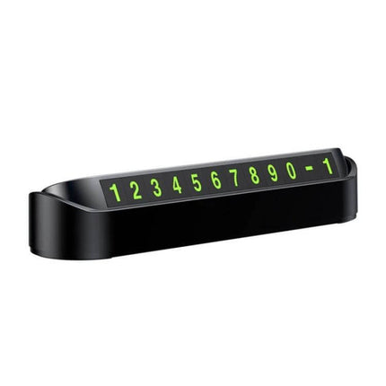 Parking Number Card Nightlight For Easy Night Parking At Home - black magnetic luminous parking number display with green digits
