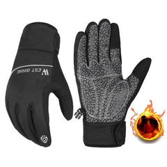 Guantes de esquí de invierno de vellón con agarre de silicona antideslizante para ciclismo y actividades al aire libre