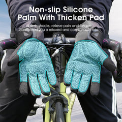 Guantes de esquí de invierno de vellón con agarre de silicona antideslizante para ciclismo y actividades al aire libre