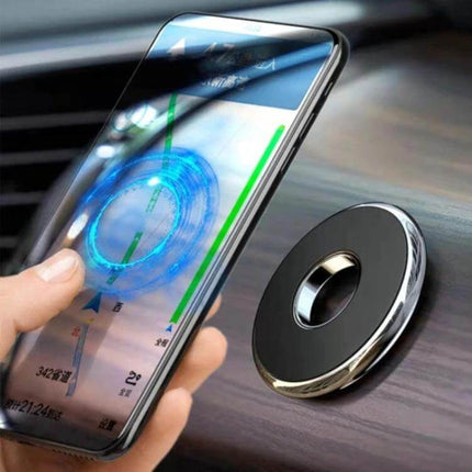 Car Magnetic Phone Holder For Dashboard Mount For Easy Navigation - compact magnetic dashboard phone mount showing automatic adsorption and secure hold