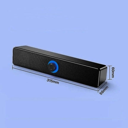 LeerFel Computer Speaker Bluetooth USB Powered Desktop compact angled 315mm desktop speaker with Bluetooth and USB power