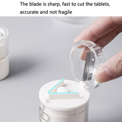 Portable Tablet Cutter and Grinder with Medicine Storage Compartment