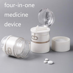 Portable Tablet Cutter and Grinder with Medicine Storage Compartment