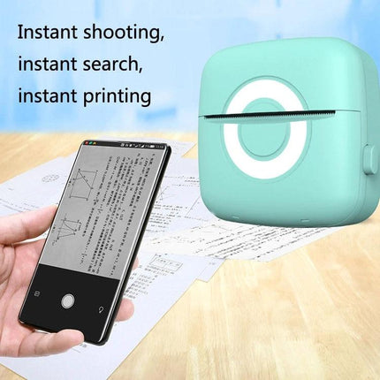 Portable Mini Printer for Student Notes, Photos, and Memos printing study notes from smartphone with inkless thermal technology