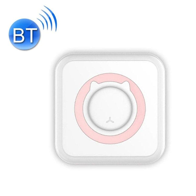 Versatile Portable Bluetooth Mini Printer for Notes and Photos compact white-pink thermal Bluetooth mini printer top view