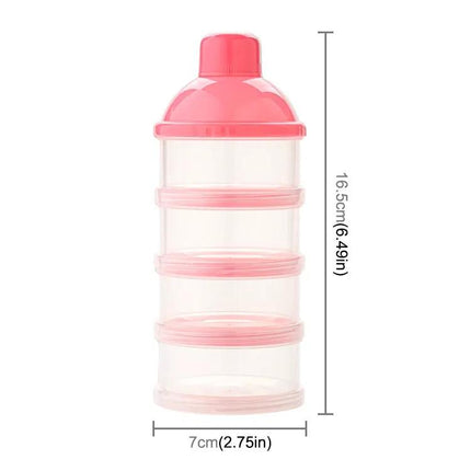 Portable Milk Powder Dispenser For Baby With Four Compartments