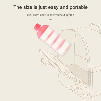 Portable Milk Powder Dispenser For Baby With Four Compartments