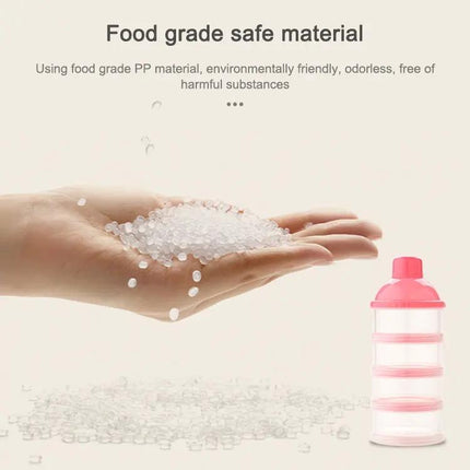Portable Milk Powder Dispenser For Baby With Four Compartments