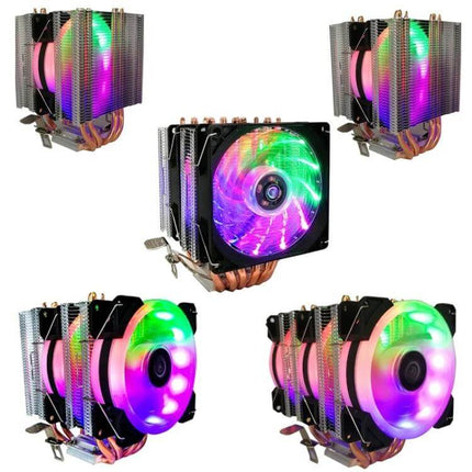 Cool Storm Dual-Tower CPU Air Cooler for Intel and AMD Systems with RGB fan, copper-aluminum heatpipes and dual-tower heatsink for gaming and content creation