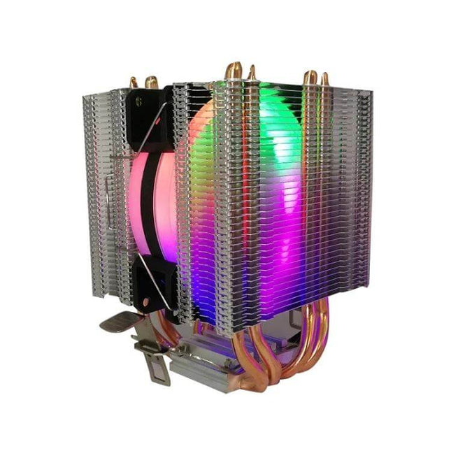 Cool Storm Dual-Tower CPU Air Cooler for Intel and AMD Systems - RGB dual-tower copper-aluminum heatsink with fans for gaming and content creation