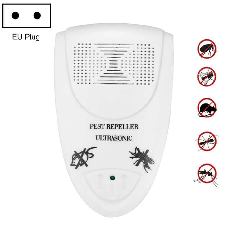 Intelligent Ultrasonic Pest Repeller for Mice and Insects - EU Plug