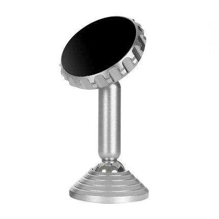 Q7 Car Phone Magnetic Bracket With Double Ball Arm silver compact magnetic dashboard mount for hands-free navigation