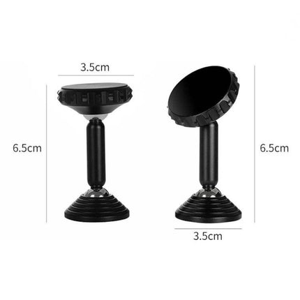 Q7 Car Phone Magnetic Bracket With Double Ball Arm compact black magnetic car mount with double ball arm, 3.5cm head and 6.5cm height