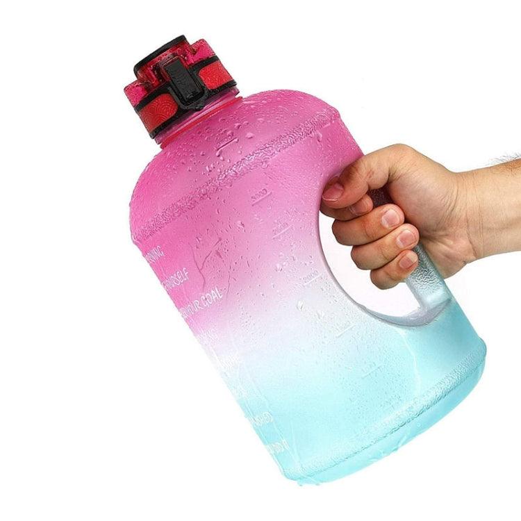 Large Capacity Gradient Color Sports Kettle - 1 Gallon / 3.78L Plastic Water Bottle with Detachable Straw