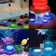 Underwater LED Remote Control Lamp - Waterproof Pool and Aquarium Light