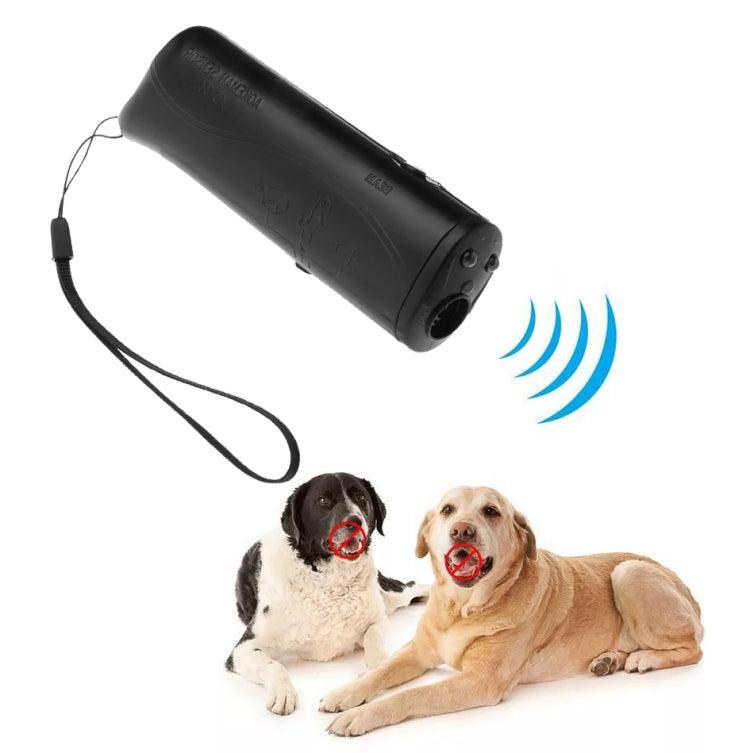 Ultrasonic Dog Trainer & LED Flashlight Repeller for Effective Canine Control