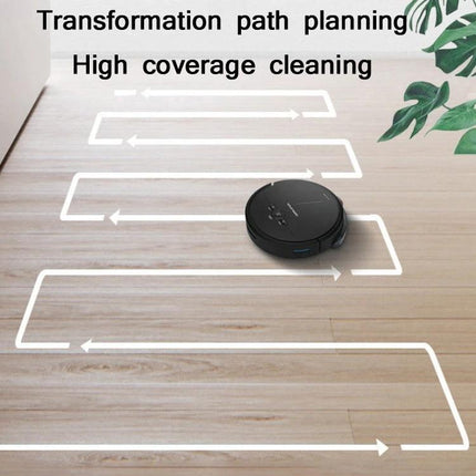 GEERLEPOL Automatic Sweeping Robot for App-Controlled Cleaning navigating room with app-controlled transformation path planning for high coverage cleaning