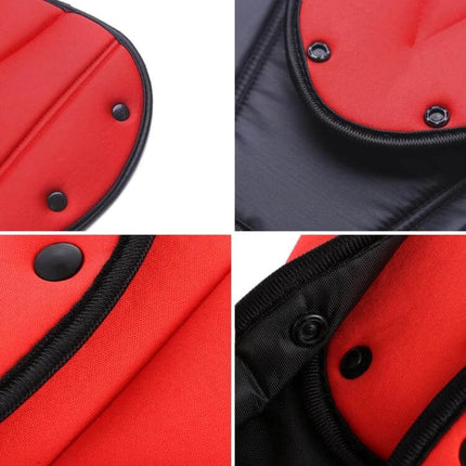 Car Seat Belt Cover Triangle Design for Child Comfort - red soft PP cotton triangle fixator with snap buttons to keep belt off child's neck
