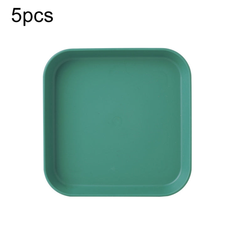 5pcs Home 6 Inch Small Dish Plastic Snack Cake Dish Dining Table Garbage Tray