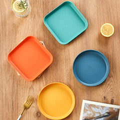 Compact 6-Inch Plastic Snack and Cake Tray for Dining Table Use