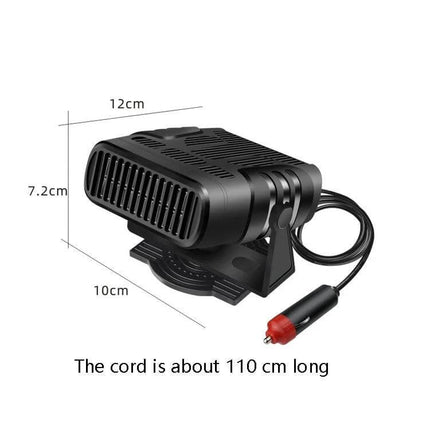 Car Heater Defrost and Warm Wind Portable for Cars compact 12/24V ABS defrost fan 320g with 110cm cord