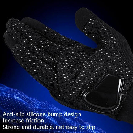 Alt Tag: Riding Tribe Motorcycle Gloves For Outdoor Riding, Size M - Black Anti-Slip Touchscreen Gloves With Protective Fist Shell