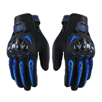 Riding Tribe Motorcycle Gloves For Outdoor Riding, Size M - Black Blue Protective Touchscreen Riding Gloves