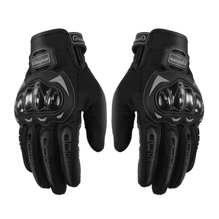 Riding Tribe Motorcycle Gloves For Outdoor Riding, Size M black protective touchscreen gloves with knuckle armor