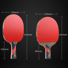 HUIESON HS-LX Six Star 5-Layer Chicken Wing Wood Table Tennis Racket with Carbon Technology