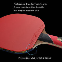 HUIESON HS-LX Six Star 5-Layer Chicken Wing Wood Table Tennis Racket with Carbon Technology