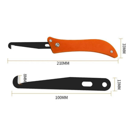 Tile Seam Cleaning Tool Groover 21 cm For Tile Joints with 21cm orange handle and 3.5cm chrome vanadium elbow blade for grout cleaning