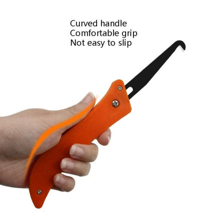 Tile Seam Cleaning Tool Groover 21 cm For Tile Joints – orange curved non-slip handle with elbow chrome vanadium blade for grout cleaning