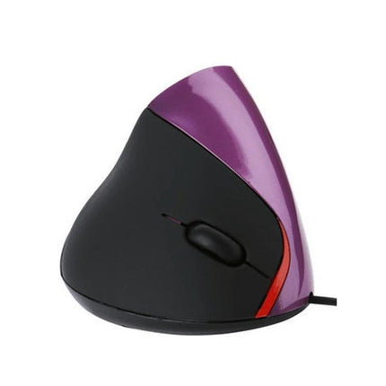 Ergonomic Vertical Wired Mouse for Daily Computer Use in Multiple Colors - purple and black wired vertical ergonomic mouse