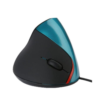 Ergonomic Vertical Wired Mouse for Daily Computer Use in Multiple Colors - teal and black wired vertical ergonomic mouse for wrist relief
