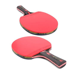 Ensemble de raquettes d'entraînement de tennis de table adhésives double face en fibre de carbone HUIESON HS-CPPX5 Five Stars, spécifications :