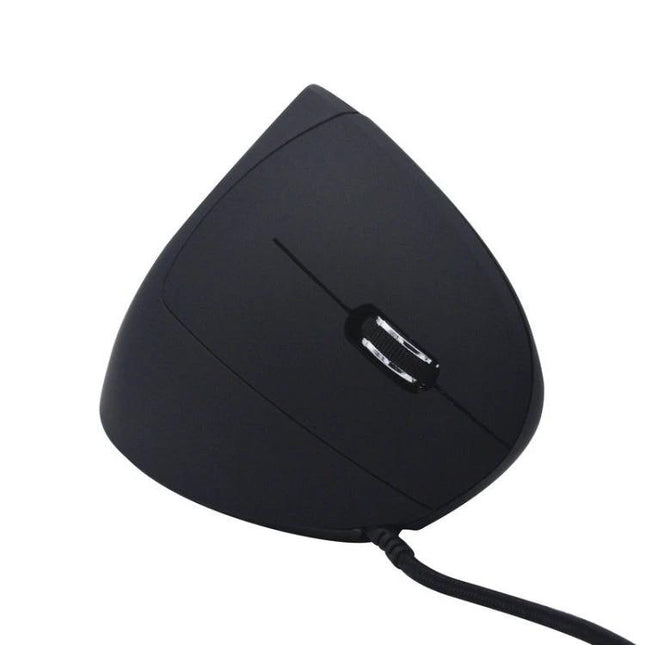 Ergonomic Wired Optical Upright Mouse for Daily Computing Tasks black wired vertical design with adjustable DPI and USB cable