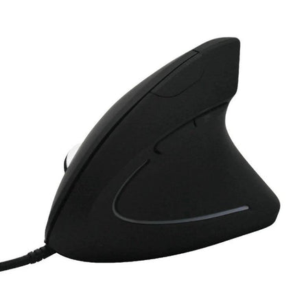 Ergonomic Wired Optical Upright Mouse for Daily Computing Tasks - black wired ergonomic vertical mouse with adjustable DPI and natural wrist support